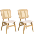 Set of 2 Dining Chairs ALCOVA Wood Light Brown