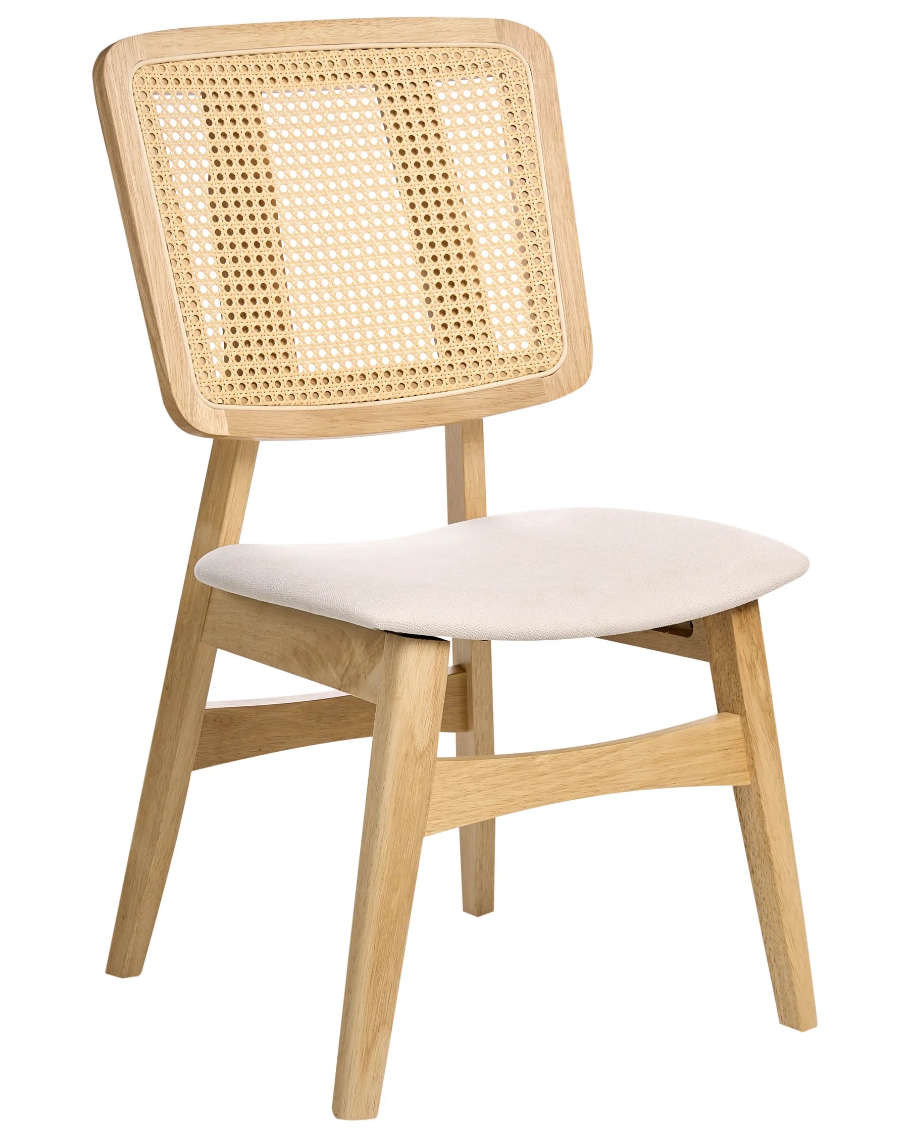 Set of 2 Dining Chairs ALCOVA Wood Light Brown