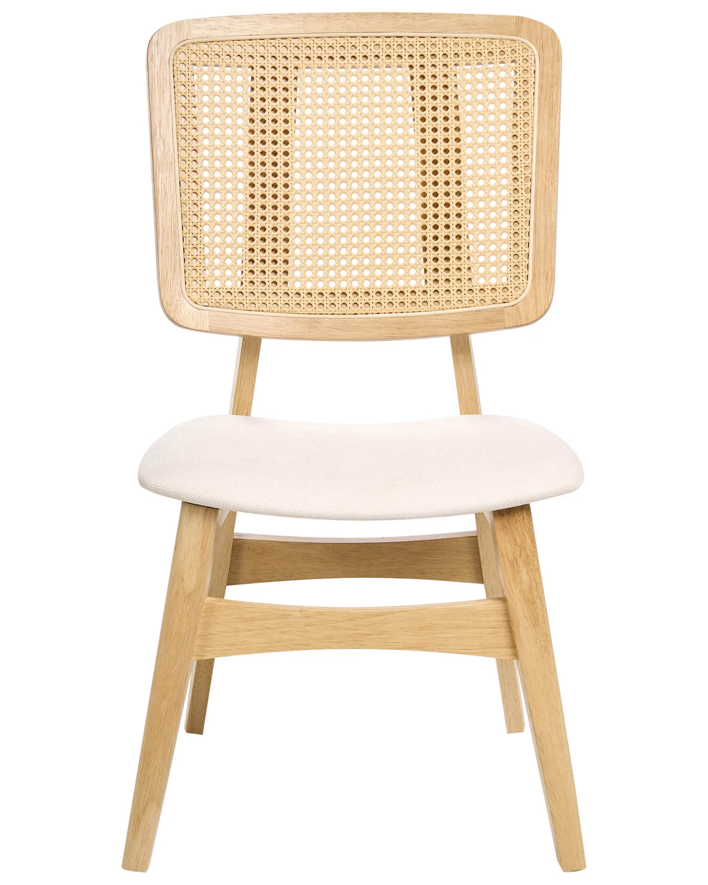 Set of 2 Dining Chairs ALCOVA Wood Light Brown