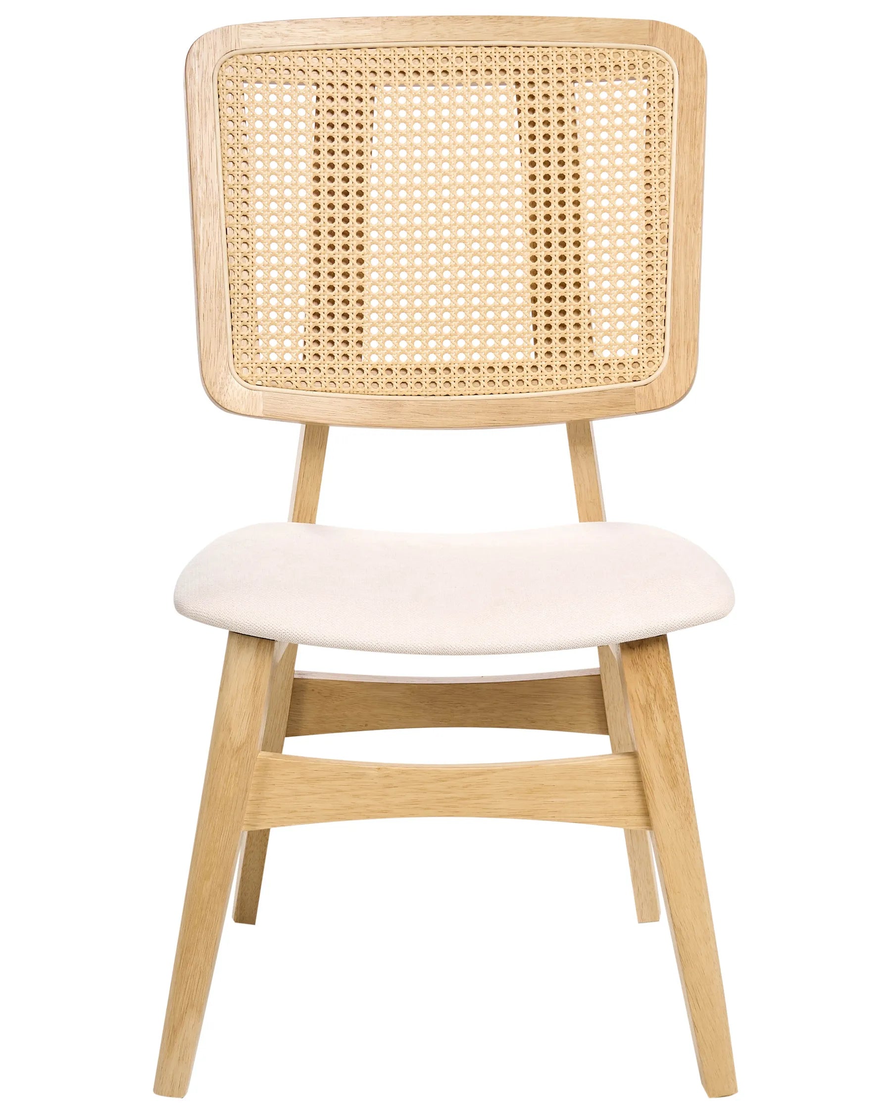 Set of 2 Dining Chairs ALCOVA Wood Light Brown