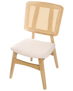 Set of 2 Dining Chairs ALCOVA Wood Light Brown