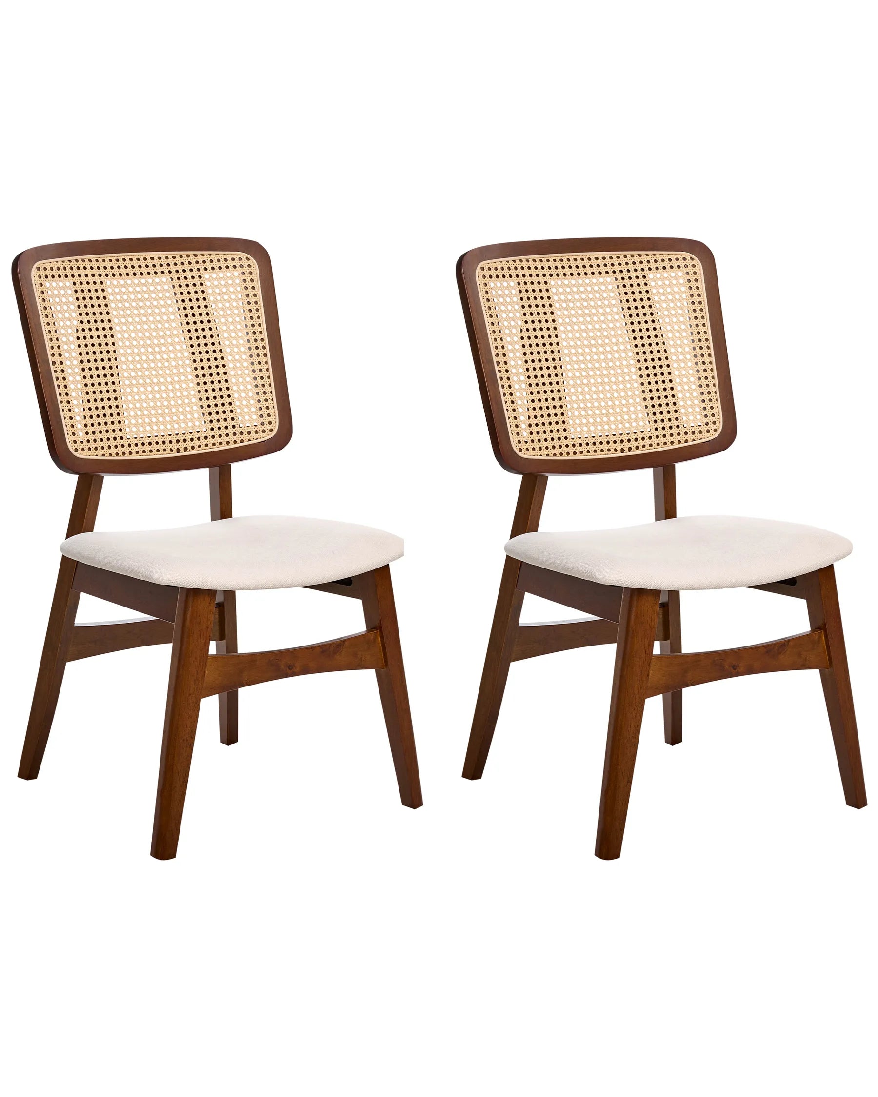 Set of 2 Dining Chairs ALCOVA Wood Brown
