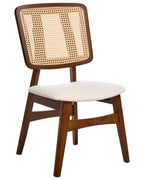 Set of 2 Dining Chairs ALCOVA Wood Brown