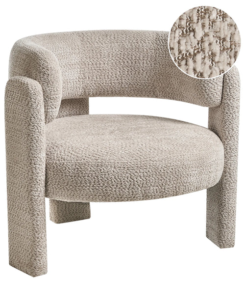 Armchair AYLA Chenille Light Beige – main product view