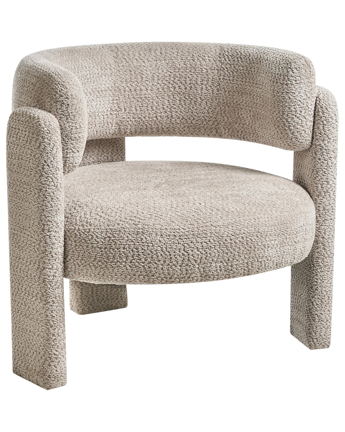 Armchair BUREA Chenille Light Beige