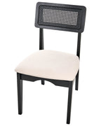 Set of 2 Dining Chairs RUBONIA Wood Black