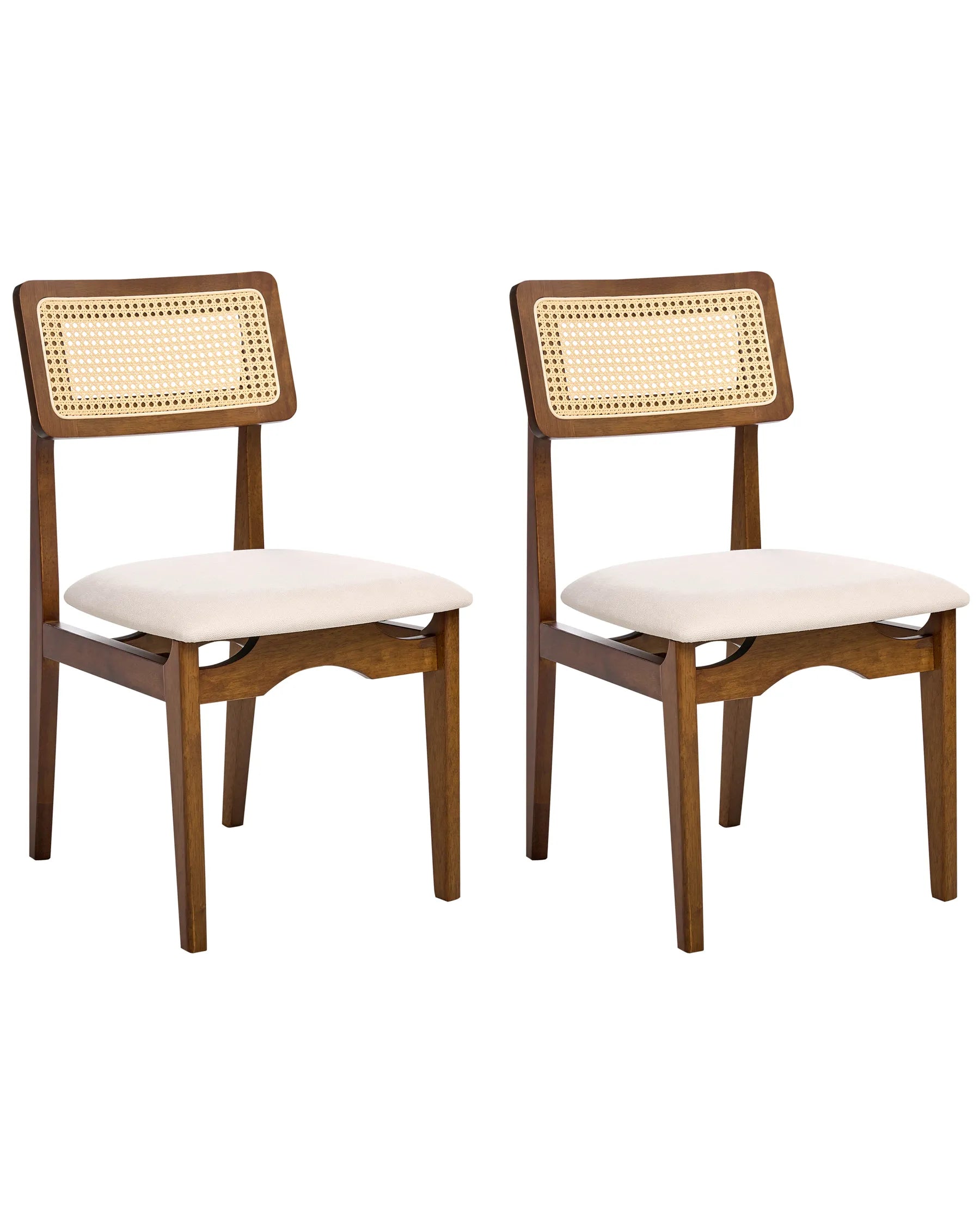 Set of 2 Dining Chairs RUBONIA Wood Dark Brown