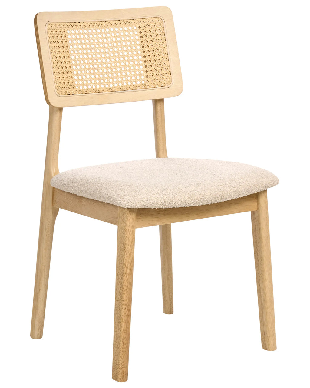 Set of 2 Dining Chairs EMBAR Wood Light Brown