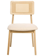 Set of 2 Dining Chairs EMBAR Wood Light Brown