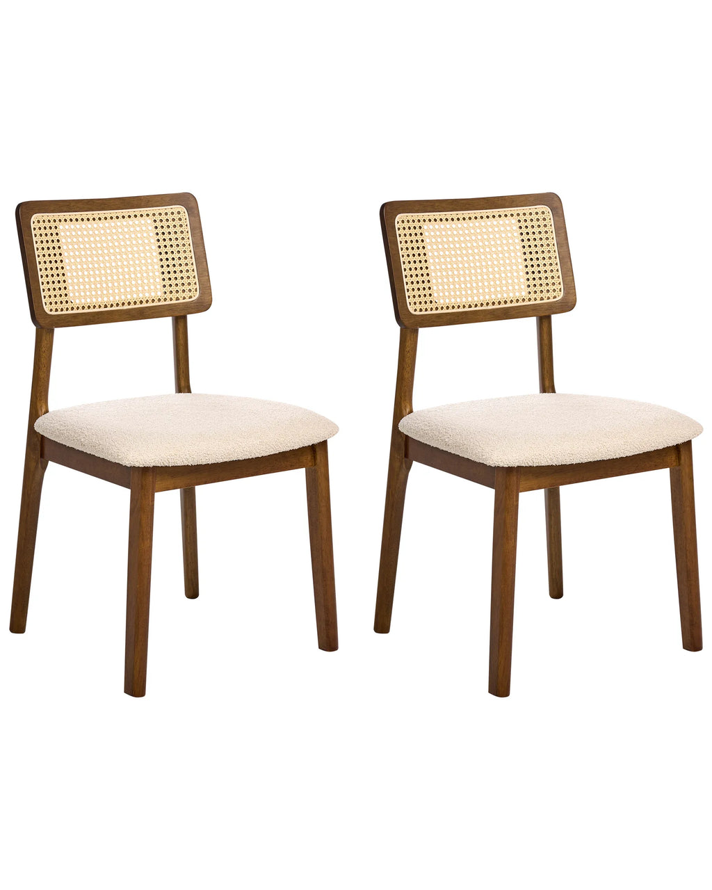 Set of 2 Dining Chairs EMBAR Wood Brown