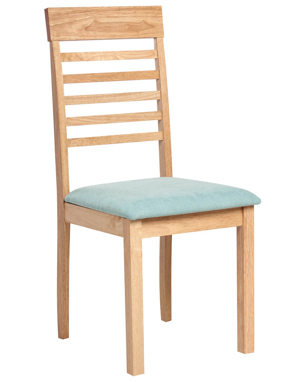Set of 2 Dining Chairs ORTLEY Wood Light Brown/ Mint