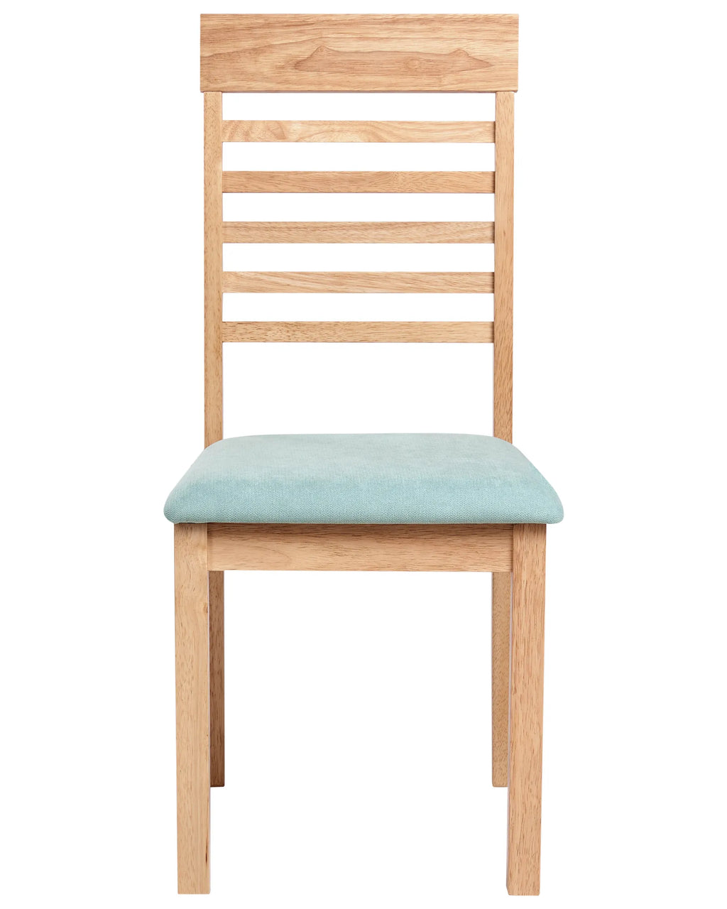 Set of 2 Dining Chairs ORTLEY Wood Light Brown/ Mint