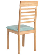 Set of 2 Dining Chairs ORTLEY Wood Light Brown/ Mint