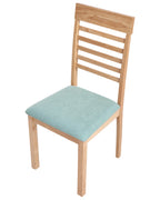 Set of 2 Dining Chairs ORTLEY Wood Light Brown/ Mint