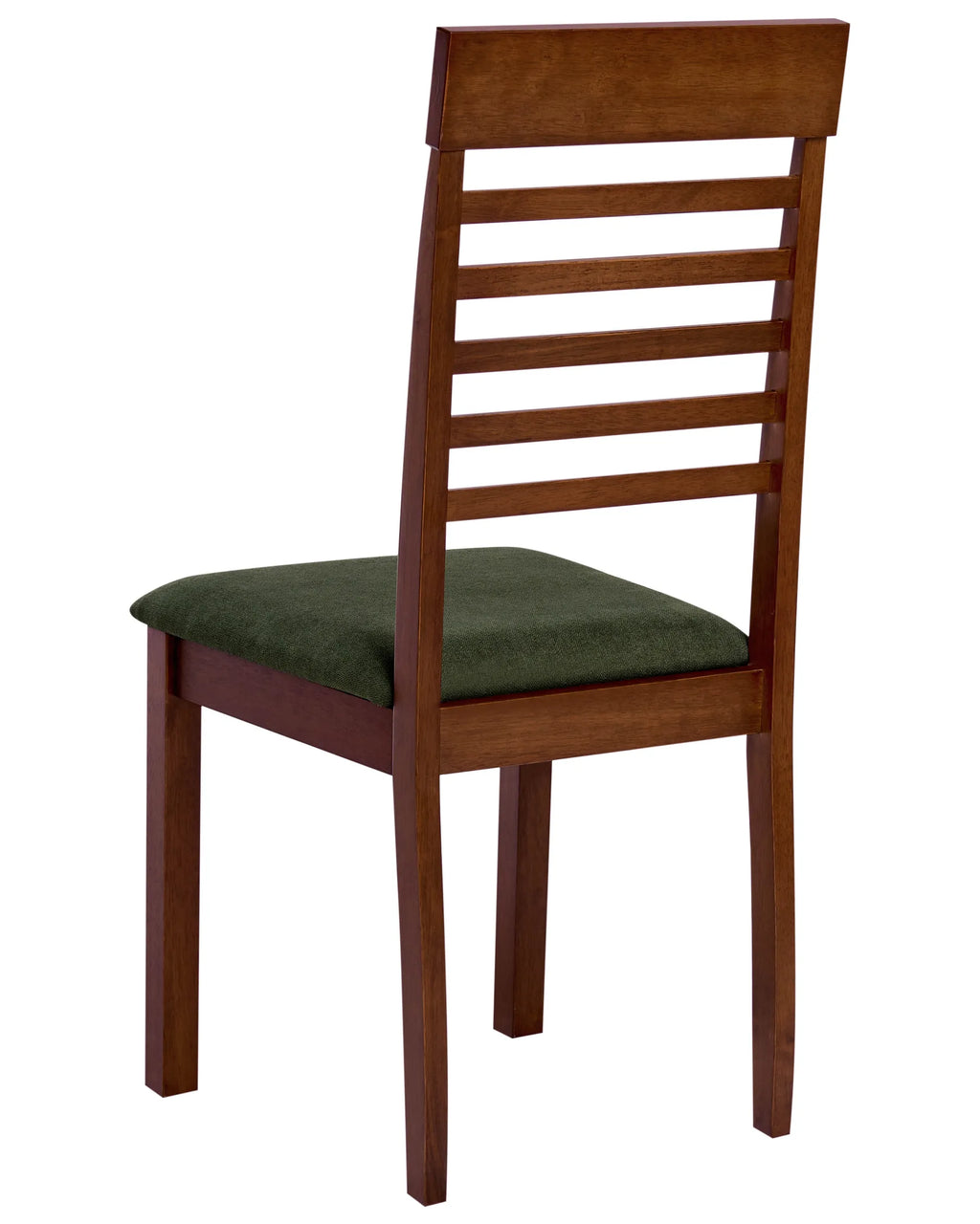 Set of 2 Dining Chairs ORTLEY Wood Dark Brown/ Green