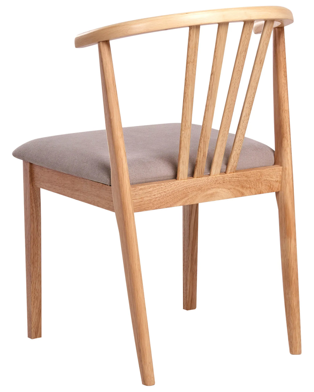 Set of 2 Dining Chairs CRAIG Wood Light Brown/ Taupe