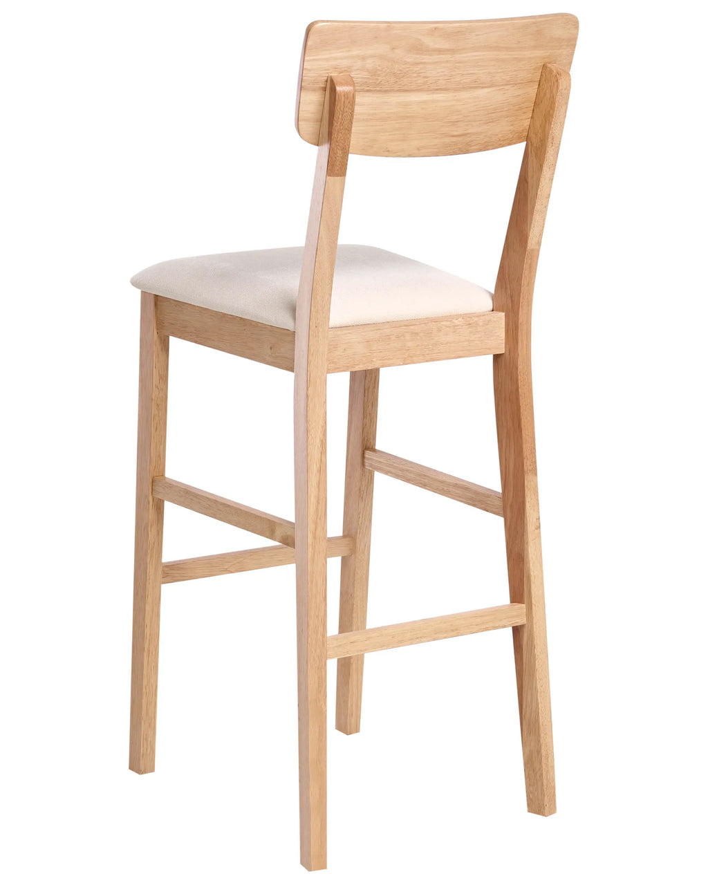 Set of 2 Bar Chairs AMBLER Wood Light Brown/ Beige
