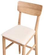 Set of 2 Bar Chairs AMBLER Wood Light Brown/ Beige