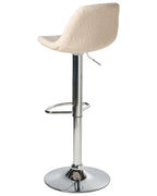Set of 2 Bar Stools KAHLA Boucle Swivel Light Beige