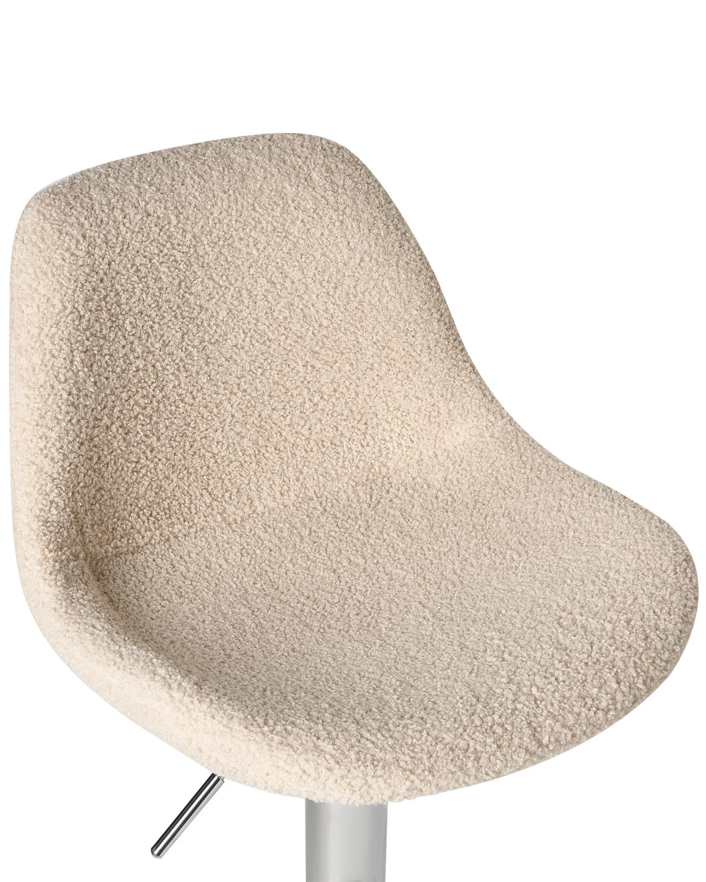 Set of 2 Bar Stools KAHLA Boucle Swivel Light Beige