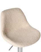 Set of 2 Bar Stools KAHLA Boucle Swivel Light Beige