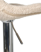 Set of 2 Bar Stools KAHLA Boucle Swivel Light Beige