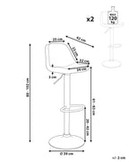 Set of 2 Bar Stools KAHLA Boucle Swivel Light Beige