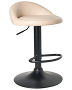 Set of 2 Bar Stools MEEDER Faux Leather Swivel Light Beige