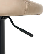 Set of 2 Bar Stools MEEDER Faux Leather Swivel Light Beige