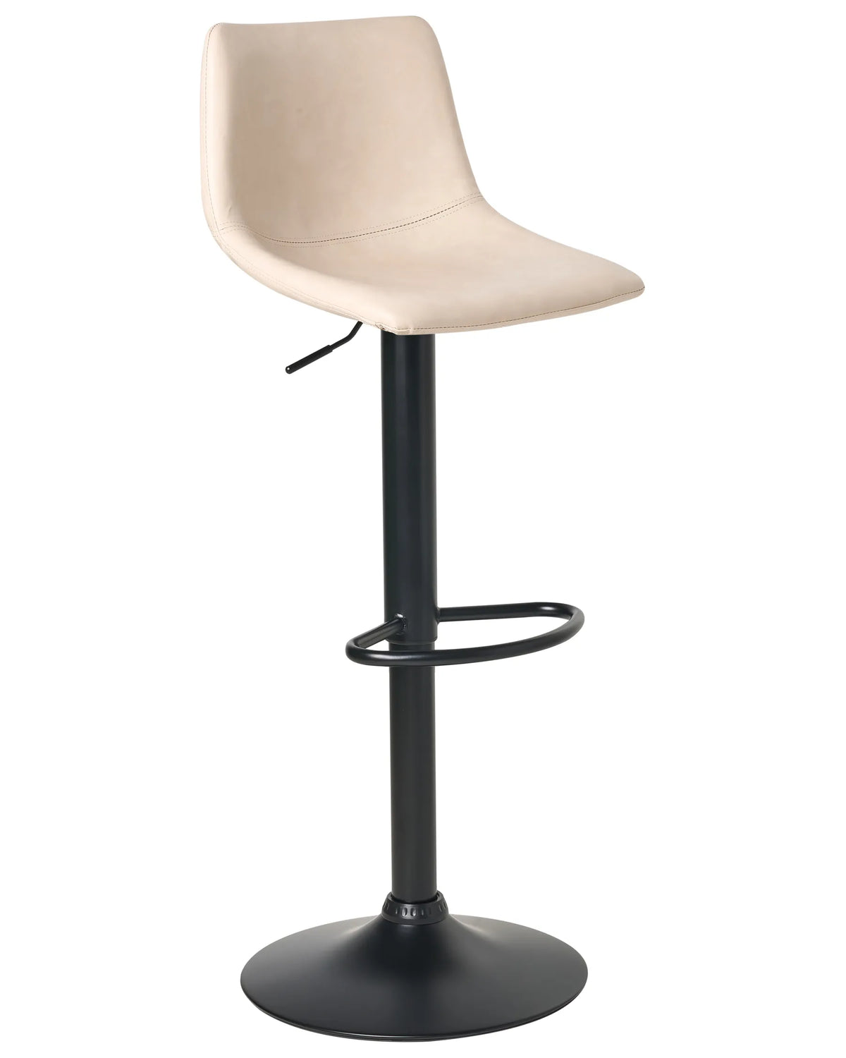 Set of 2 Bar Stools CENORA Faux Leather Swivel Light Beige — alternate product view