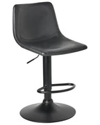 Set of 2 Bar Stools LEBRIJA Faux Leather Swivel Black