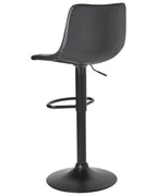 Set of 2 Bar Stools LEBRIJA Faux Leather Swivel Black