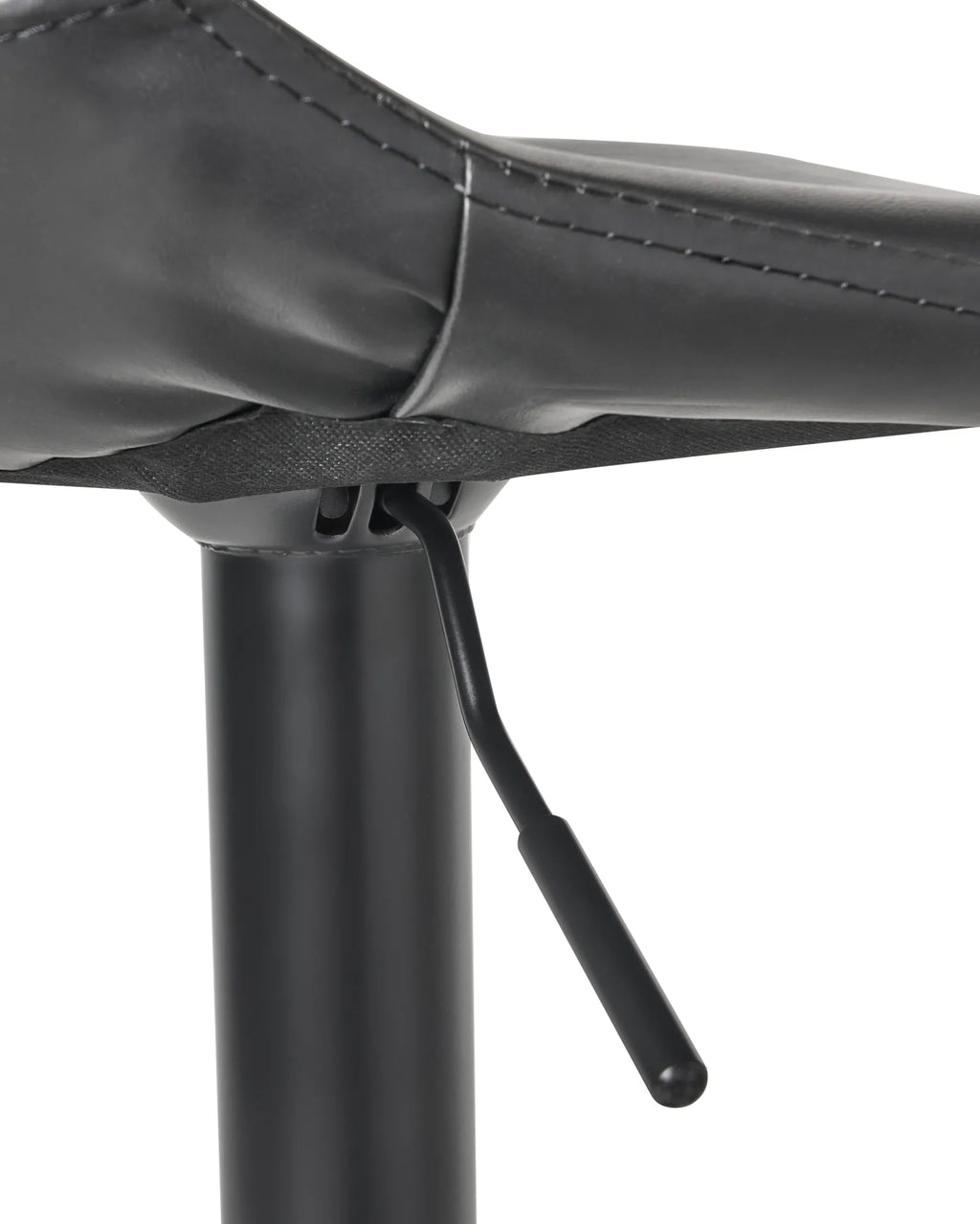 Set of 2 Bar Stools LEBRIJA Faux Leather Swivel Black