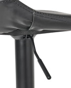 Set of 2 Bar Stools LEBRIJA Faux Leather Swivel Black