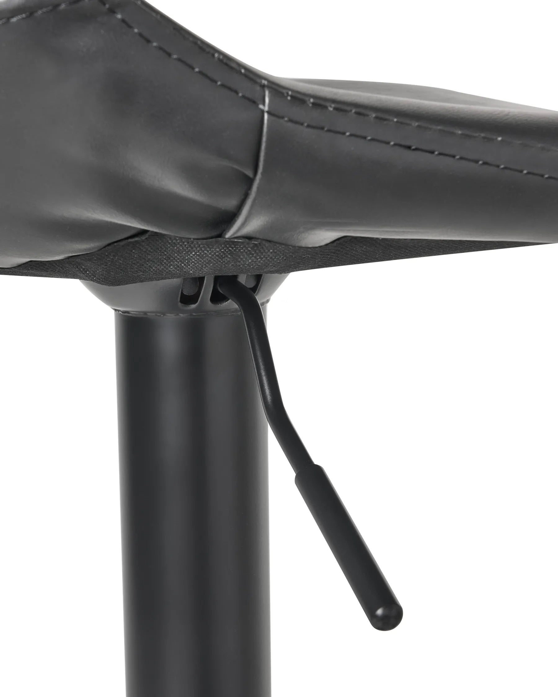 Set of 2 Bar Stools LEBRIJA Faux Leather Swivel Black
