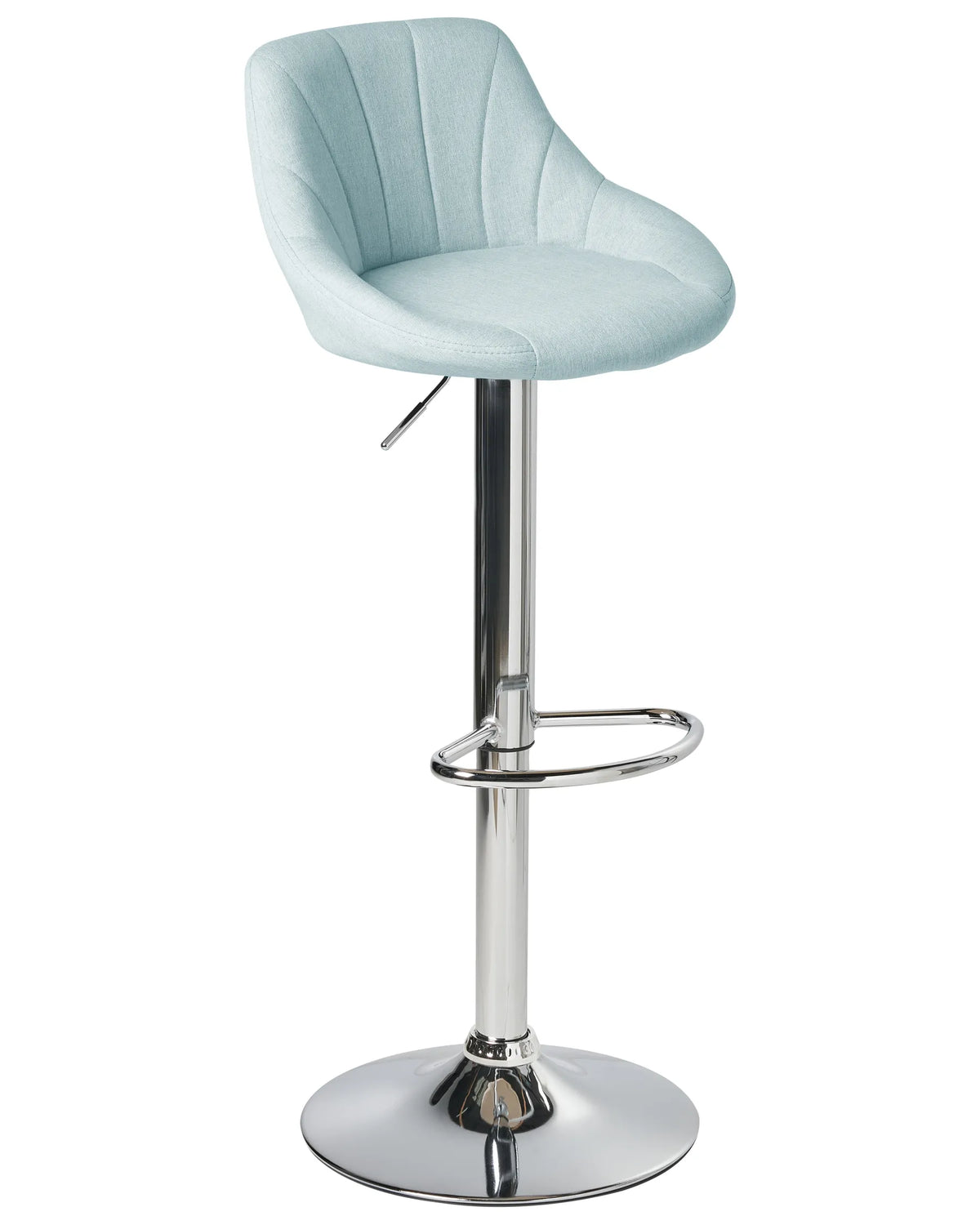 Set of 2 Bar Stools GEVELA Fabric Swivel Light Blue — alternate product view