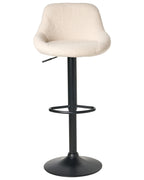 Set of 2 Bar Stools MEDULIN Boucle Swivel Light Beige