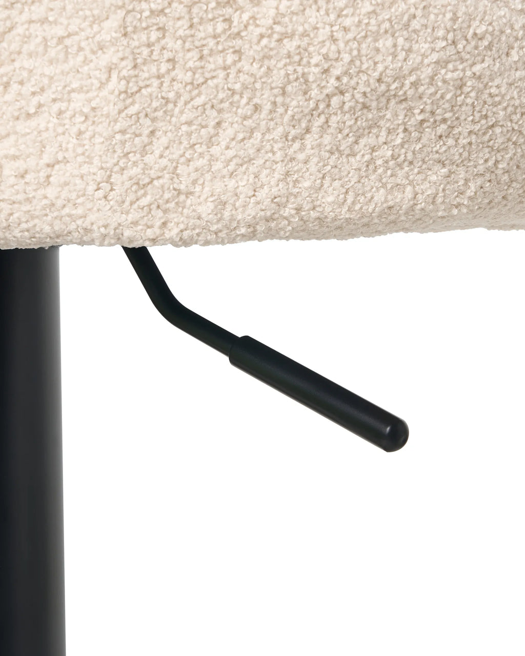 Set of 2 Bar Stools MEDULIN Boucle Swivel Light Beige