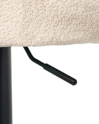Set of 2 Bar Stools MEDULIN Boucle Swivel Light Beige