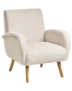 Armchair PLASSEN Fabric Light Beige