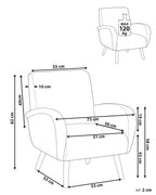 Armchair PLASSEN Fabric Light Beige