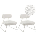 Set of 2 Armchairs FROVI Fabric Off-White