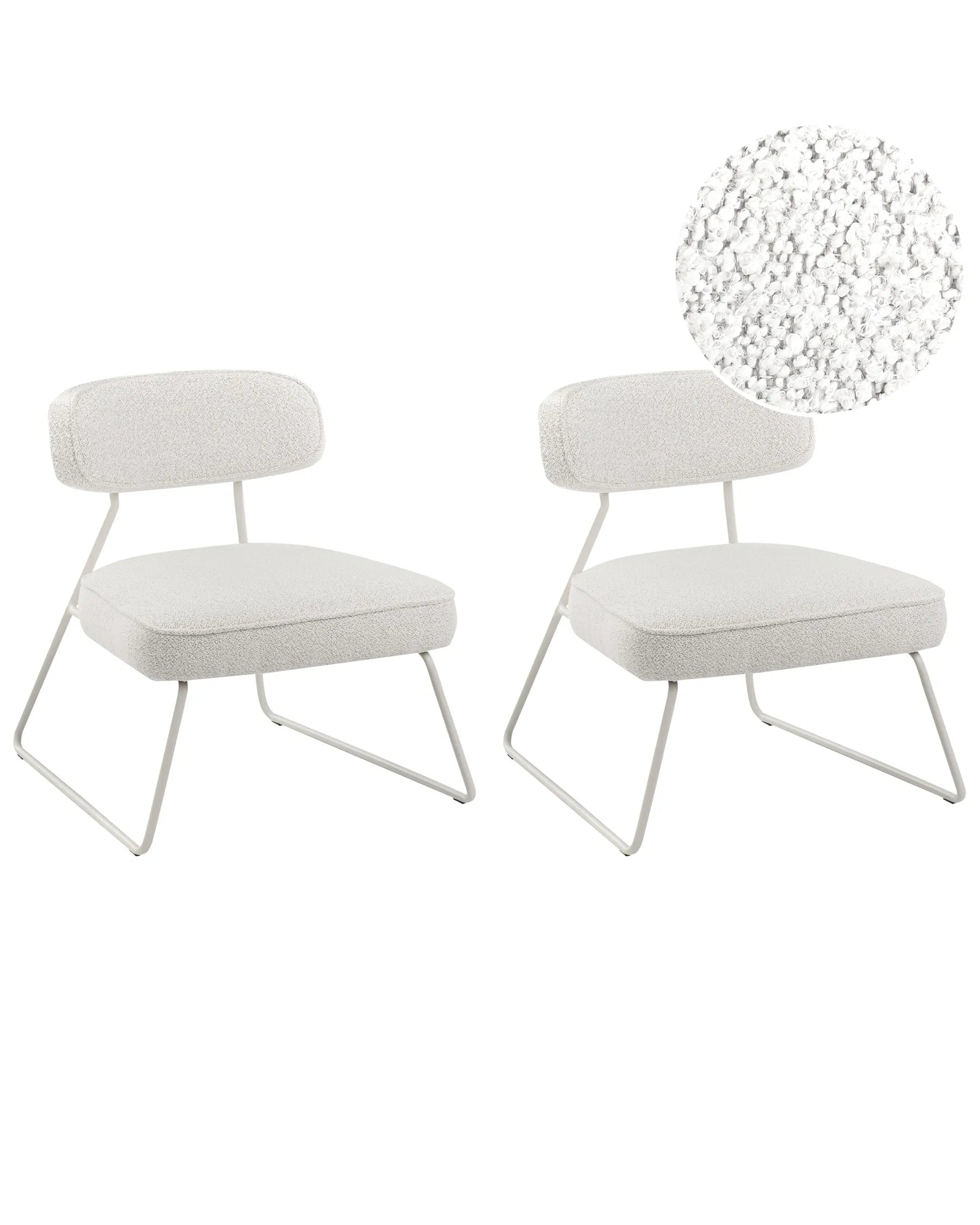 Set of 2 Armchairs FROVI Fabric Off-White