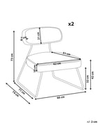 Set of 2 Armchairs FROVI Fabric Off-White