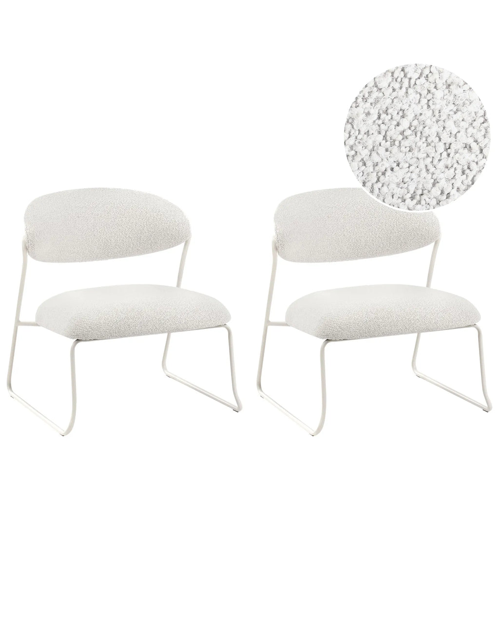 Set of 2 Armchairs KOLSVA Fabric Off-White