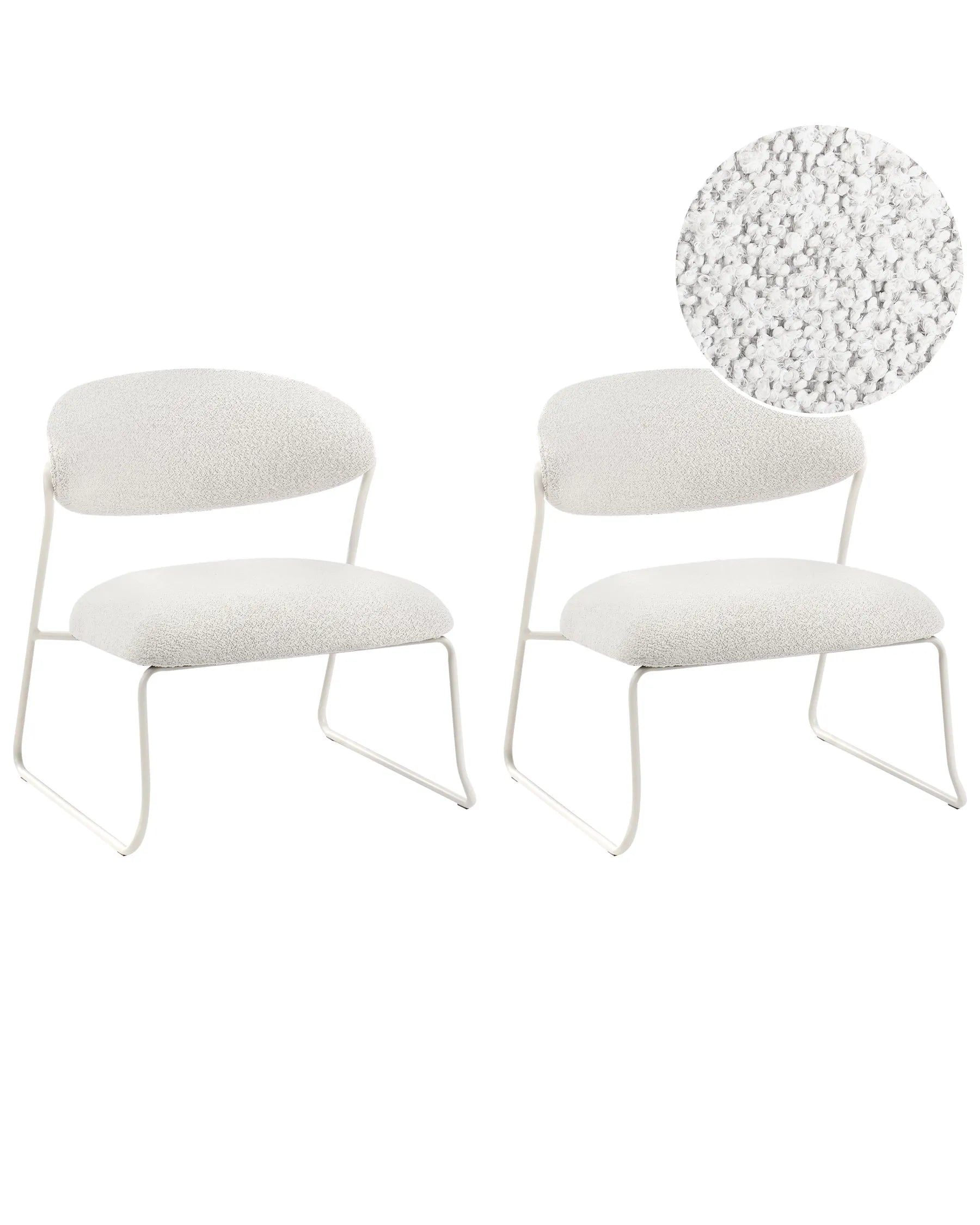 Set of 2 Armchairs KOLSVA Fabric Off-White