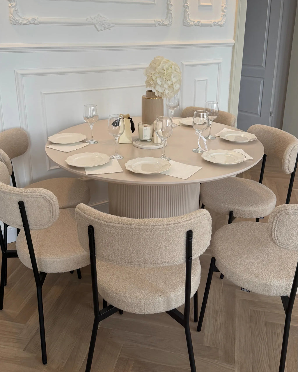 Dining Table YAMA Light Beige 120 cm 120 cm — alternate product view
