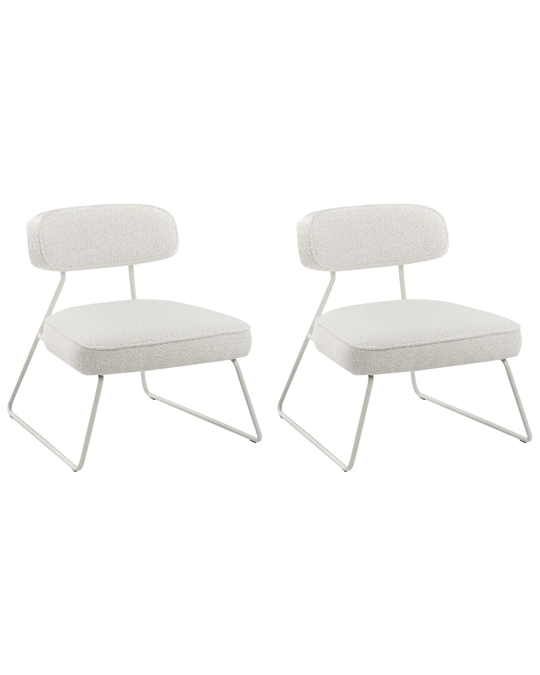Set of 2 Armchairs FROVI Fabric Off-White