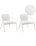 Set of 2 Armchairs LOA Fabric Off-White