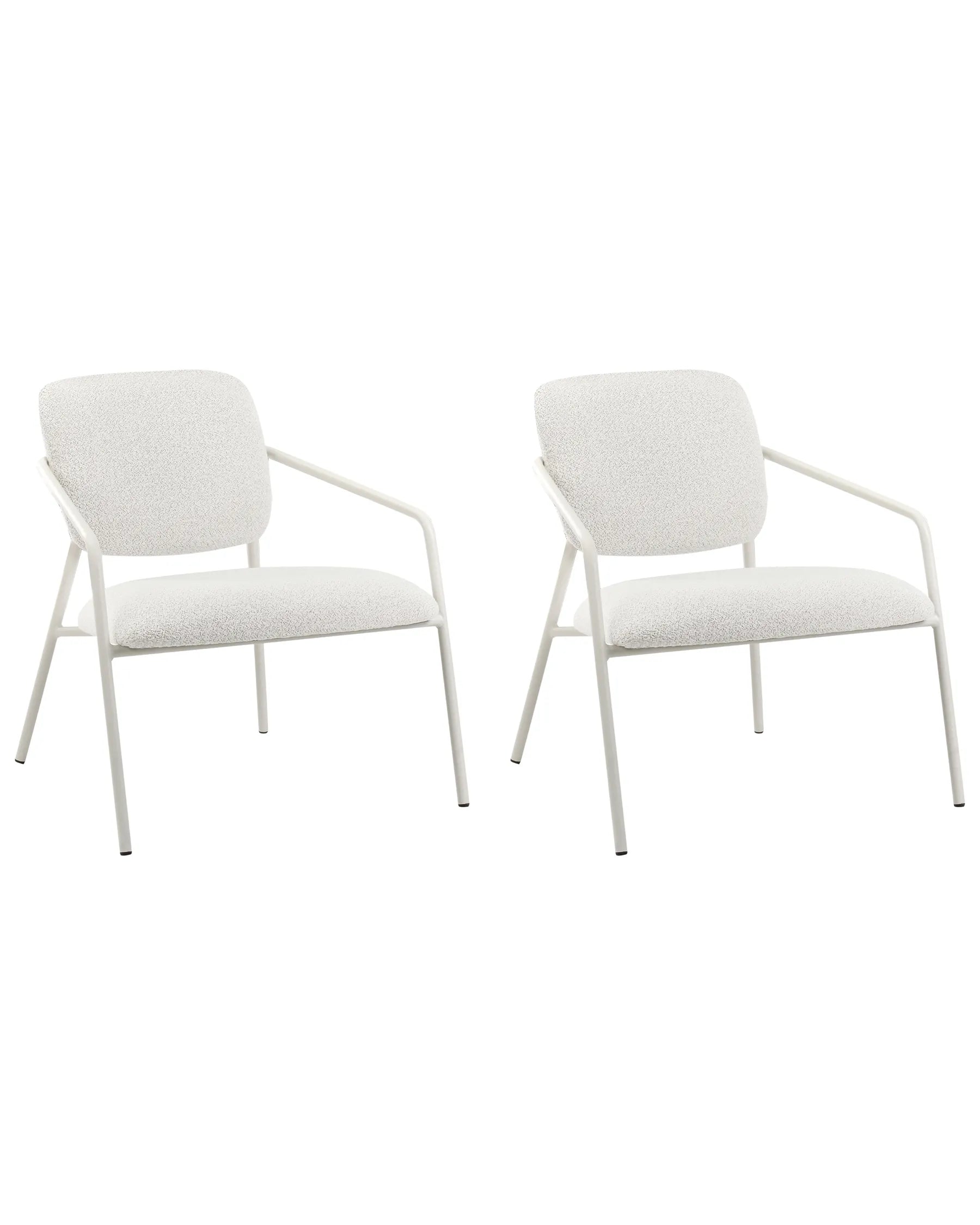 Set of 2 Armchairs LOA Fabric Off-White